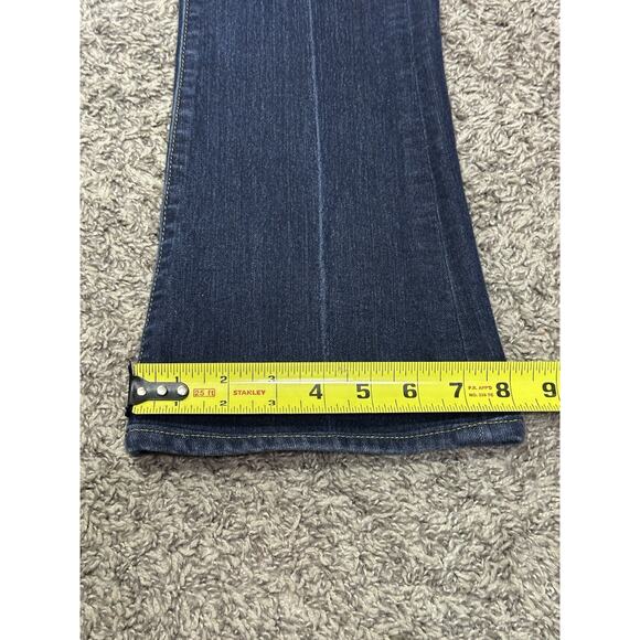 PAIGE Lou Lou Jeans Womens Size 28 Dark Blue Flare Leg Boho Hippie USA Preppy - Picture 4 of 8
